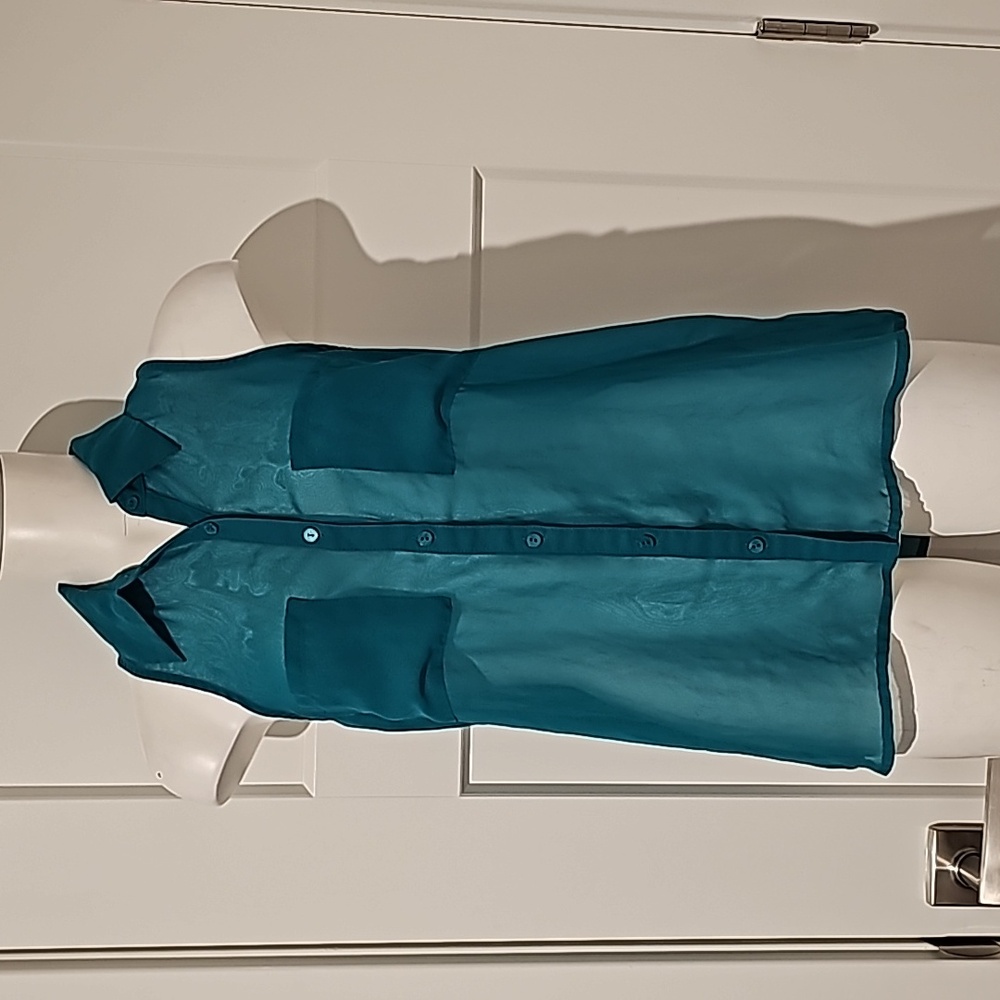 Decree Sheer sleeveless button up tank